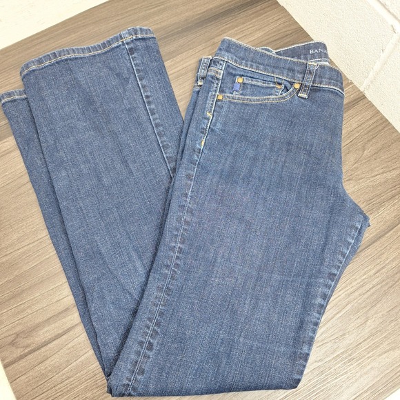 Banana Republic Men's Dark Resin Straight Bootcut Jeans Blue Denim Size 29Wx31L - Picture 2 of 6